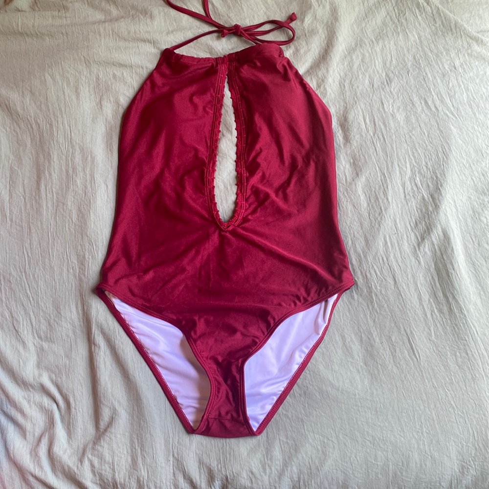 Red Cupshe Cutout One Piece Bathing Suit — Size Medium!!